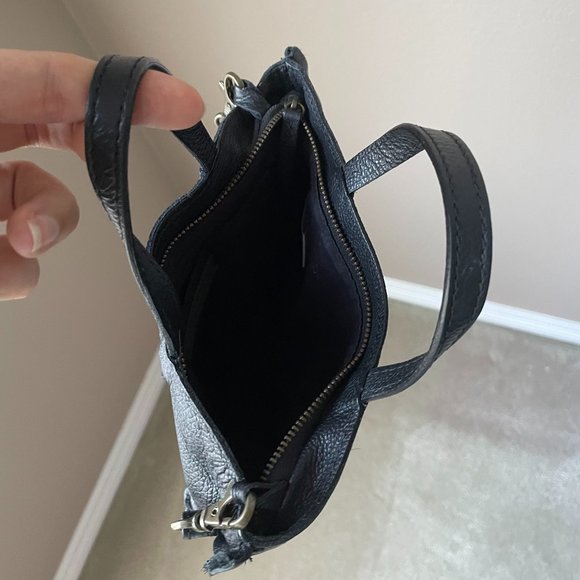 SOLD ~ Anthropologie Black Leather Purse - Picture 4 of 5